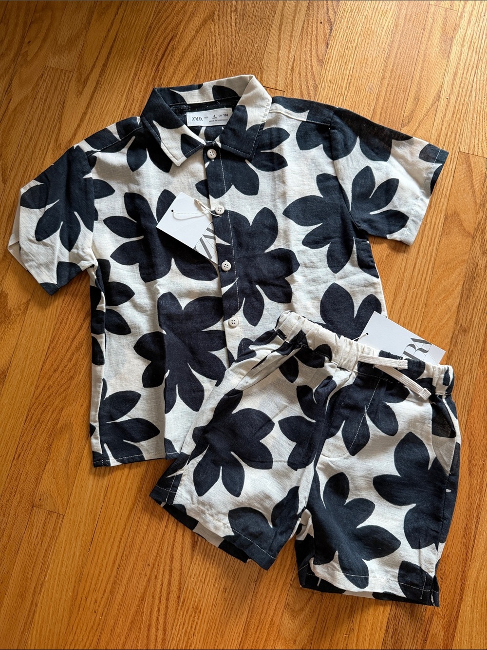 NWT Zara Floral Short Set